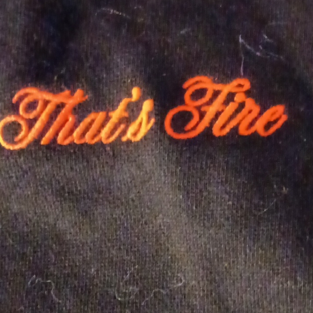 PINK Victoria's Secret Black Hoodie with Red Flame Heart Graphic - Picture 6 of 8